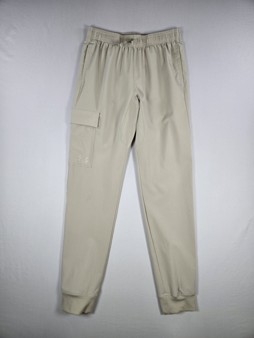 Under Armour Youth Large Tan Cargo Joggers Trackpants - Like New Condition